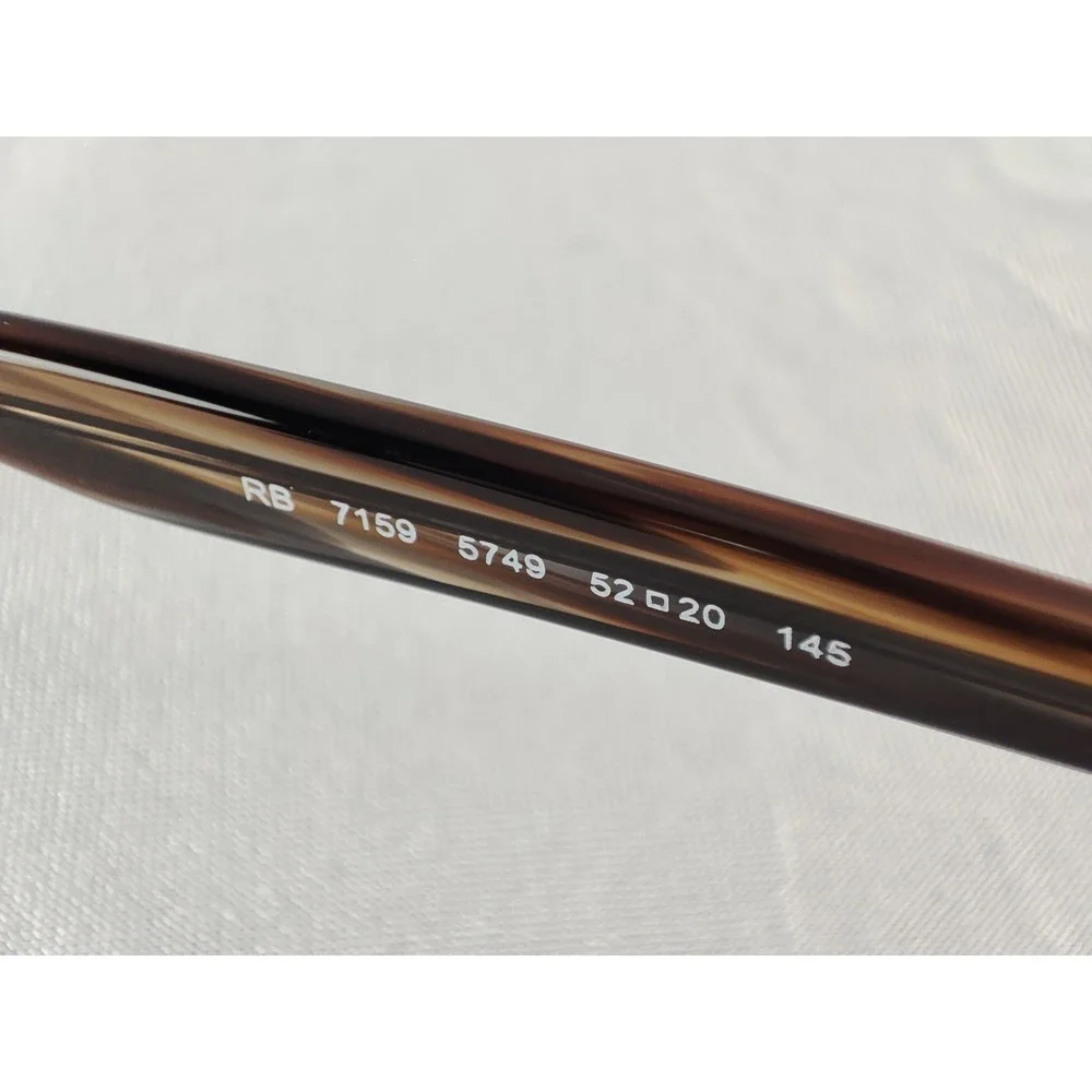 Ray-Ban‎ RB 7159 5749 Striped Grey Tortoise Eyeglasses Frames 52-20-145 Mint Rx